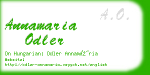 annamaria odler business card